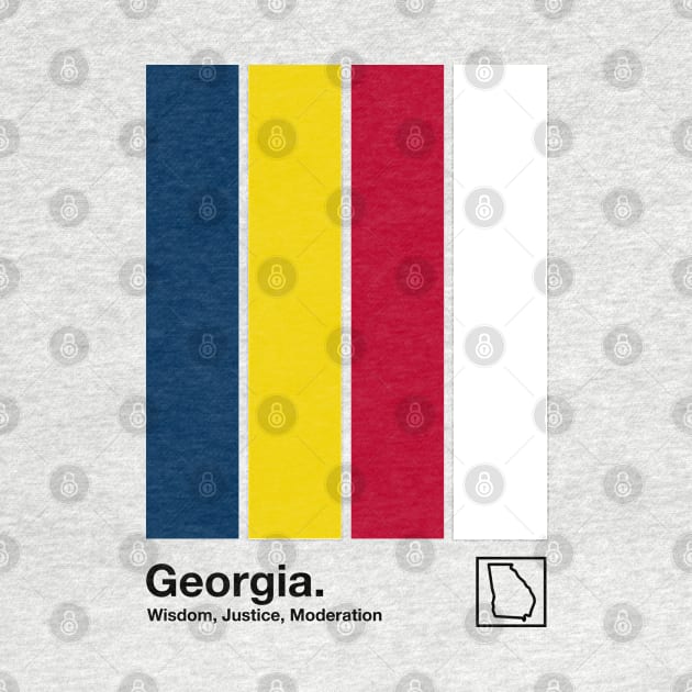 Georgia  // Original Minimalist Artwork Poster Design by DankFutura
